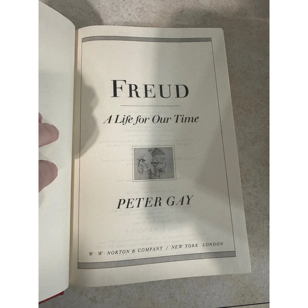 Freud A Life for Our Time Peter Gay Hardcover 1988 Biography 0393025179